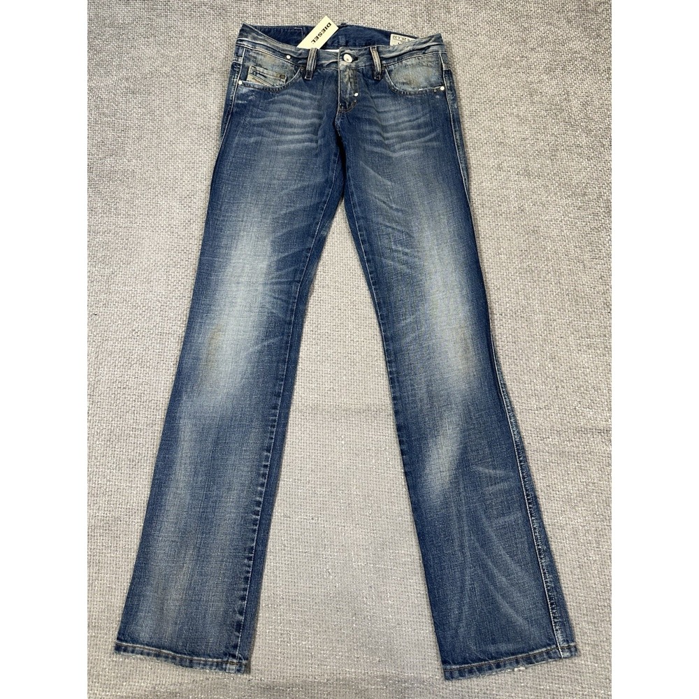 Diesel Jeans Womens W26 Actual 29x34 Lhela Faded Straight‎ Cotton Low Rise Read
